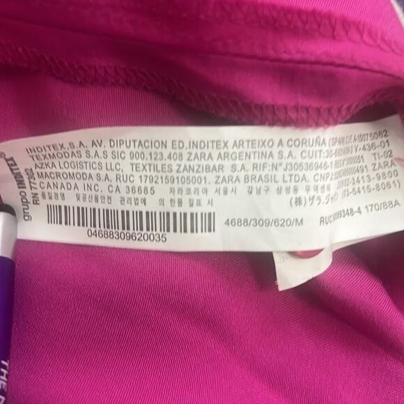 ZARA HOT PINK SATIN NWT KNOT FRONT MINI DRESS SIZE‎ M - Picture 8 of 10